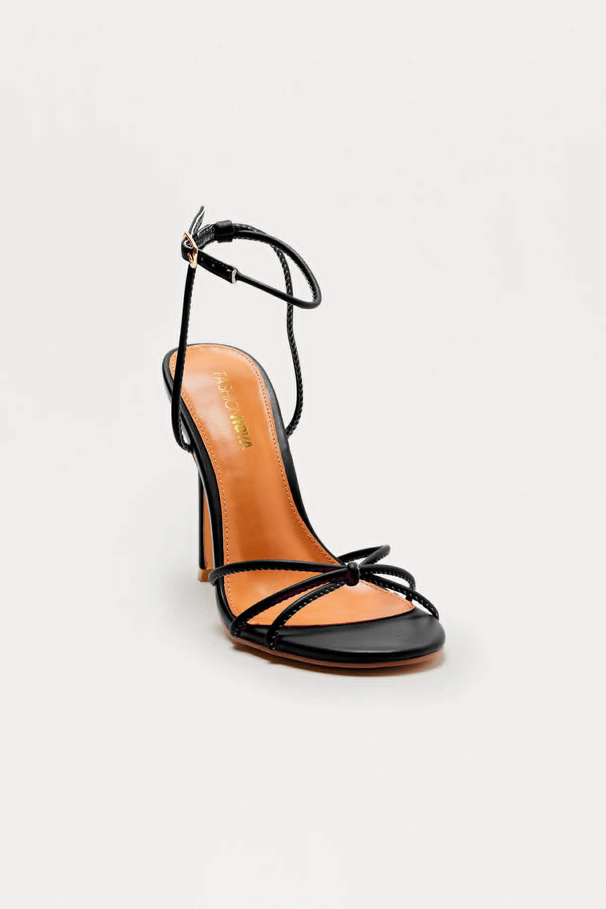 Poppy Round Toe Stilletto Heels  - Black