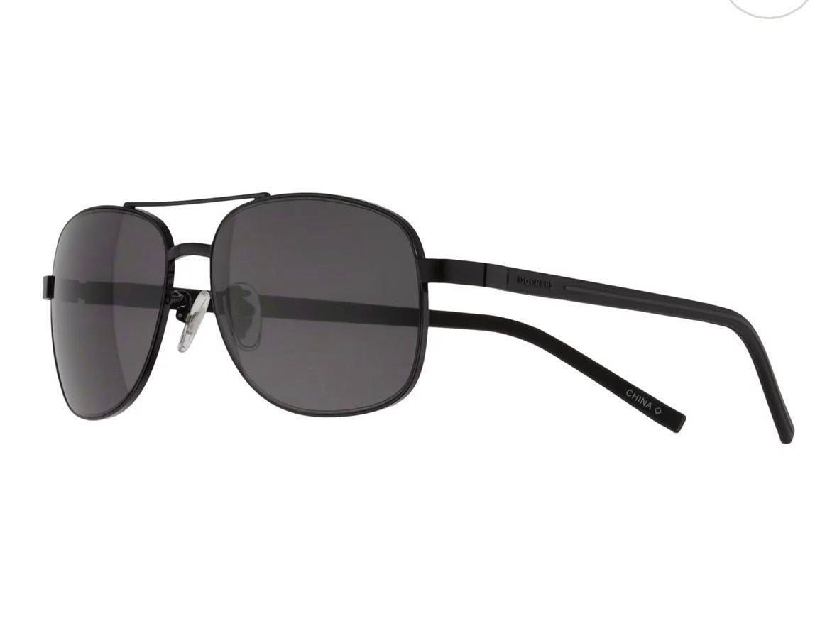 Dockers Mens Black Smoke Aviator Sunglasses