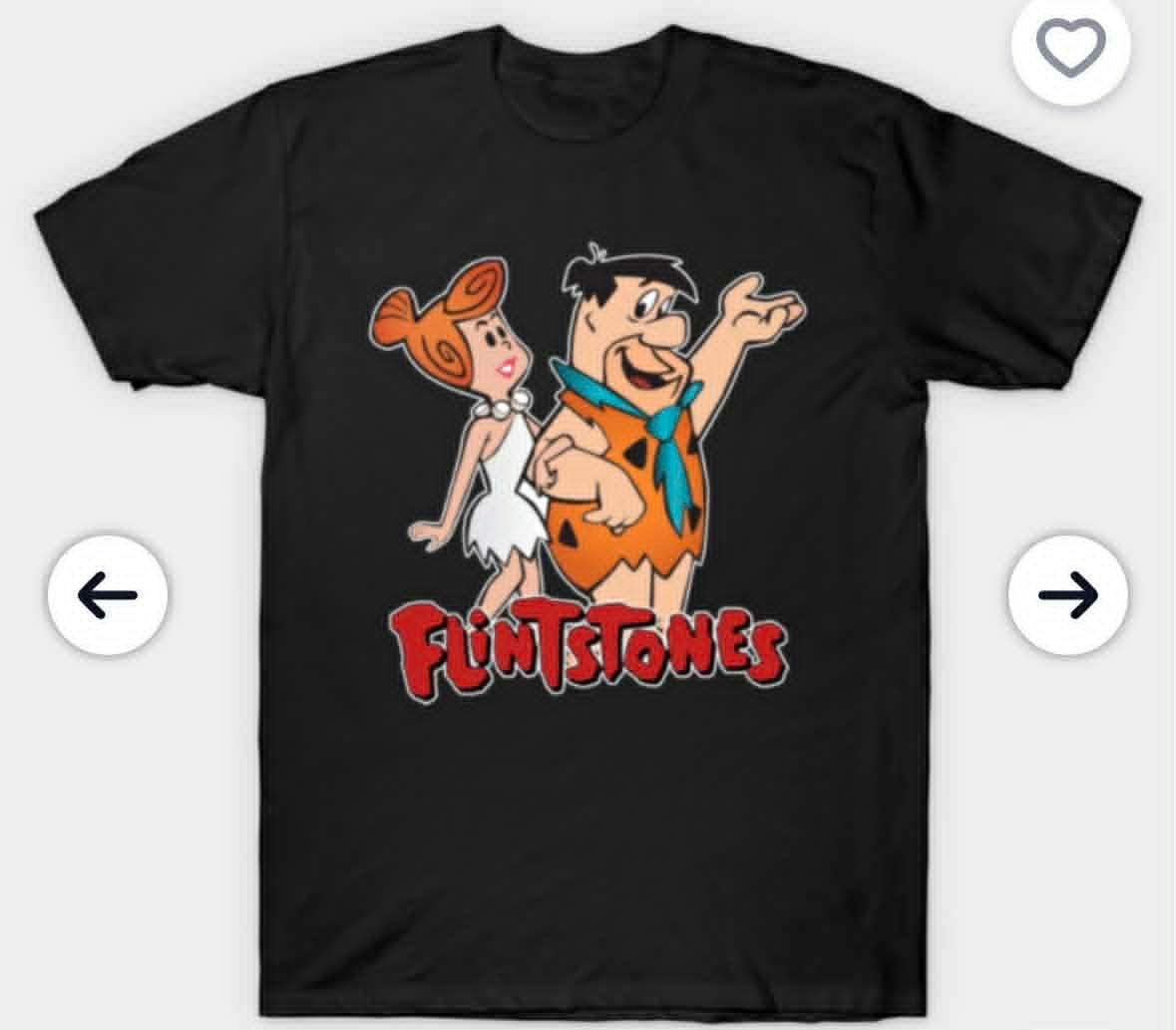 Flintstones Mens Black Tee Shirt