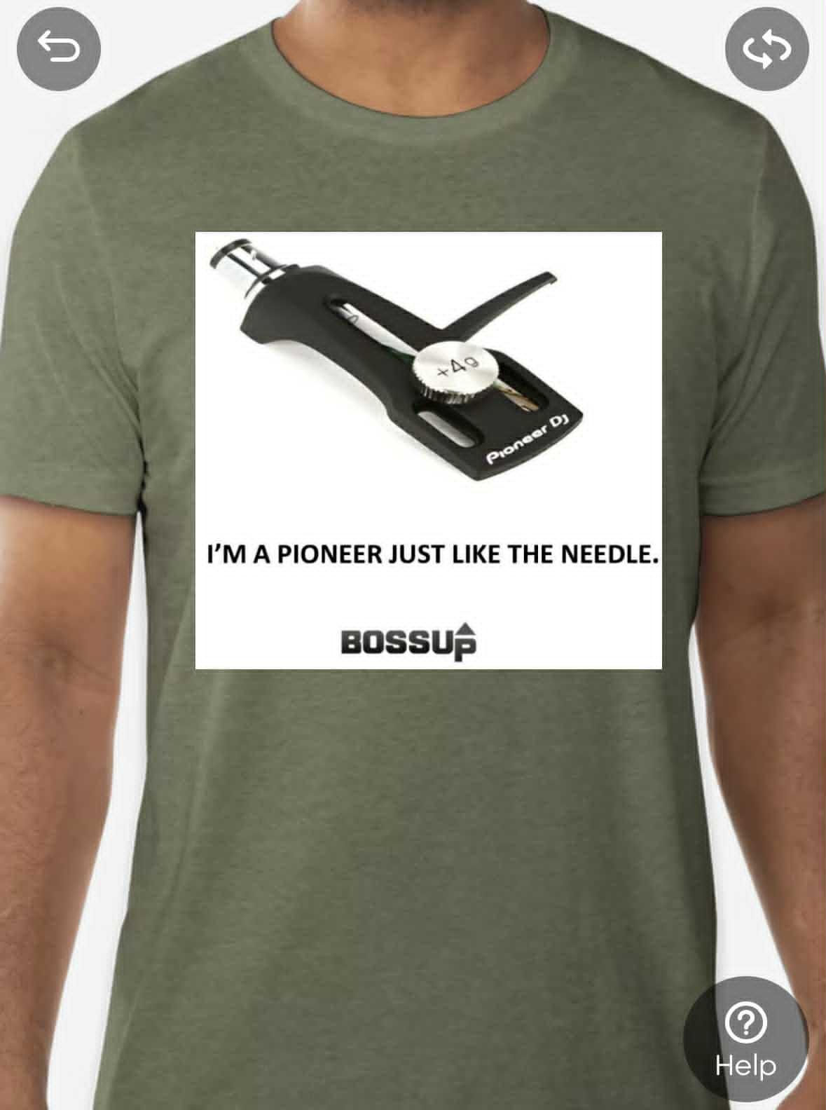 I'm A Pioneer Just Like The Needle Fatigue Green Mens Tee
