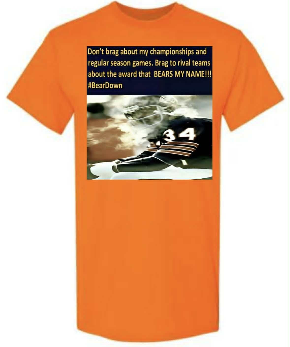 Walter Payton Womens Orange Tee