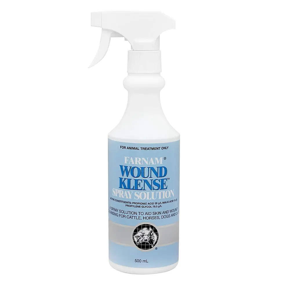 White spray bottle of WOUND KLENSE