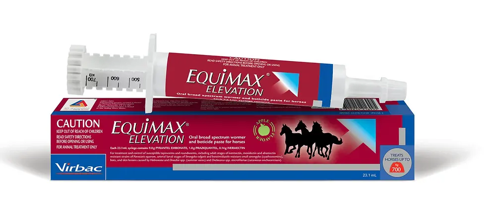 Virbac EQUIMAX ELEVATION oral paste syringe and box
