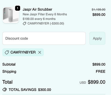 JASPR discount code 2026