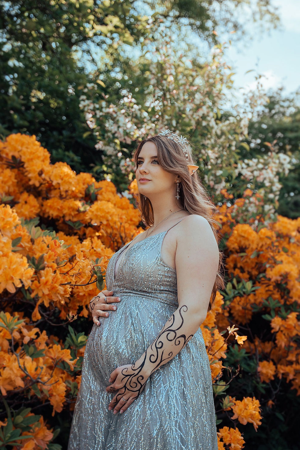 fantasy zwangerschapsshoot, a court of thorns and roses zwangerschapsshoot