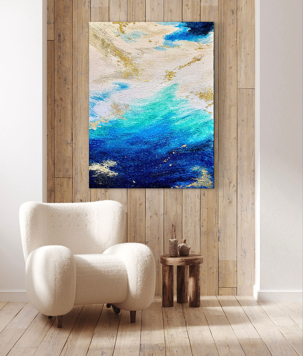 Thumbnail: Textural Water Abstract Painting  