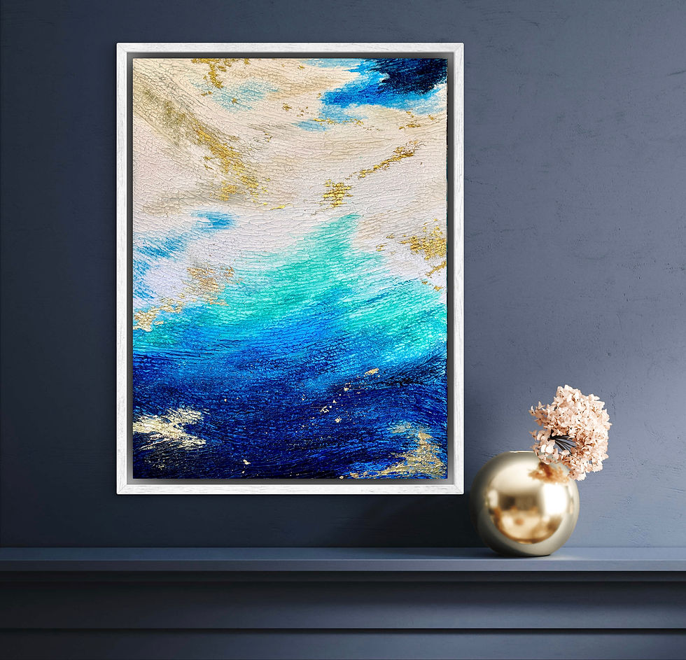 Thumbnail: Textural Water Abstract Painting  