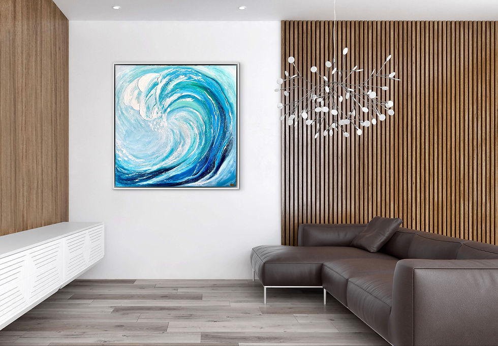 Thumbnail: Abstract Modern Wave / 2D Mixed Media Painting