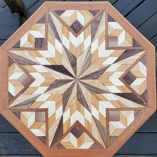 Octagon Illusion 2 wood design