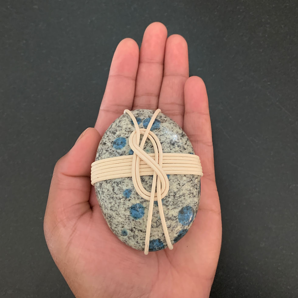 Thumbnail: K2 Blue Jasper Stone with Wind Knot - Strength & Wisdom