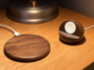 Solid Walnut Apple Watch Charging Stand