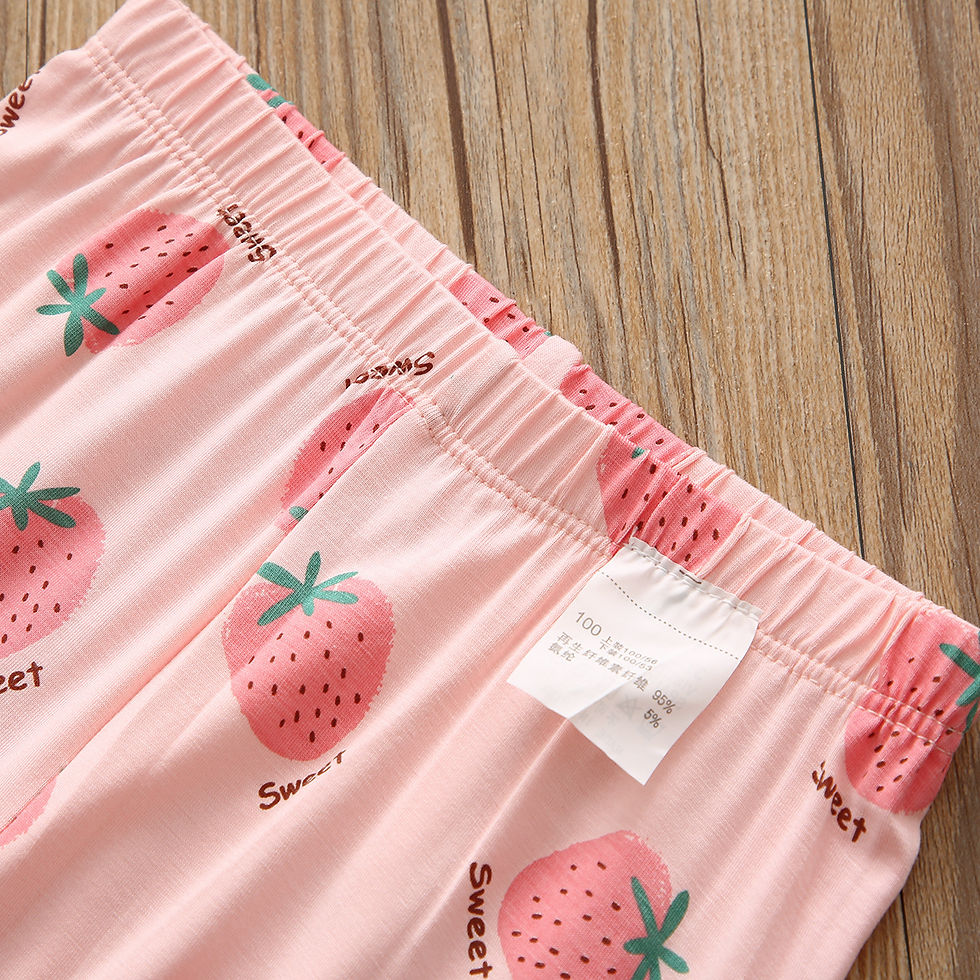 Thumbnail: Girls' Bunny Print Pyjama Set – Soft 2-Piece Nightwear