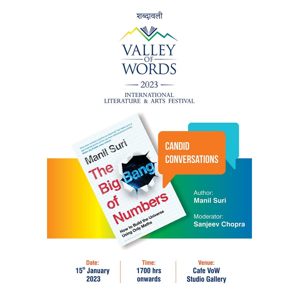 Candid Conversations with Manil Suri & Sanjeev Chopra