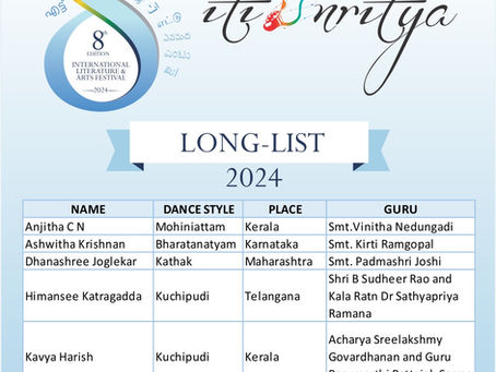 ITI-Nritya 2024 Longlist Announcement