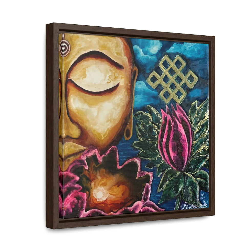 Thumbnail: Buddha Star by Jennifer Avilés Print on Gallery Canvas Wraps, Square Frame