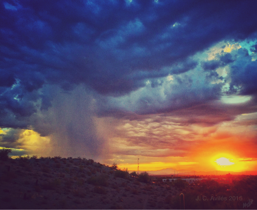 Desert Thunderstorm at Sunrise