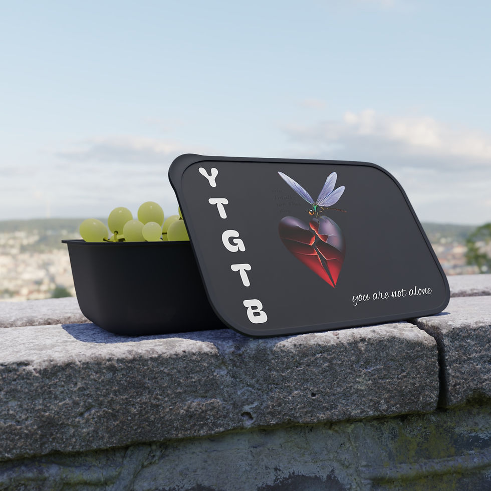 Thumbnail: Bento Box — 'You Are Not Alone' Heart & Dragonfly Design