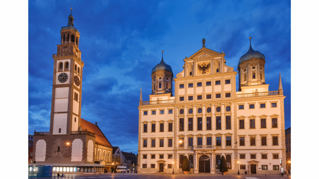 El ayuntamiento de Ausburgo, Augsburger Rathaus en alemán, ubicado en: Rathausplatz