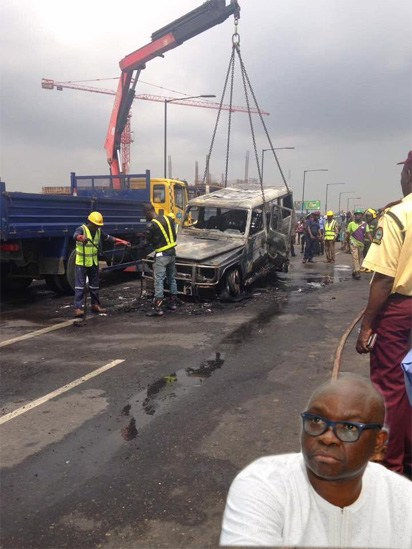 Fire razes Fayose’s Mercedes G-Wagon in Lagos
