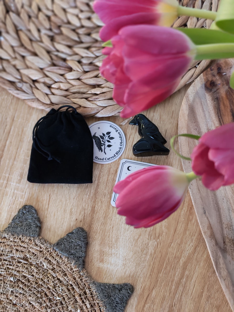 Miniature : CORBEAU EN OBSIDIENNE 