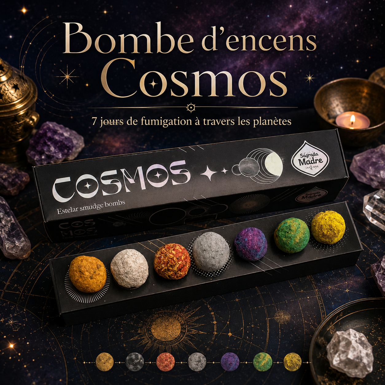 BOMBES D'ENCENS COSMOS - 7 jours 
