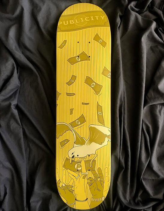 Publicity Graphic design, Skatboard Illustration 