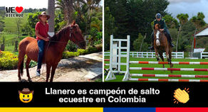 Santiago Ortega aprendió a montar caballo en la sabana y hoy es un hábil jinete