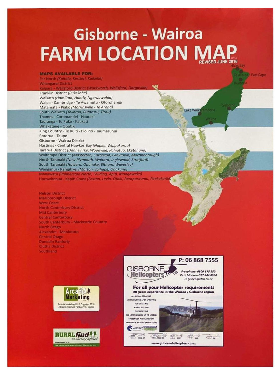 Gisborne Wairoa Map Rex Farm Maps