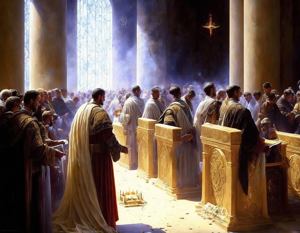 Saints at mass