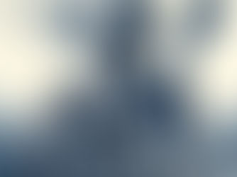 Abstract figure wrapped in swirling blue lines, strums a guitar. The fluid lines create a sense of movement and harmony in a serene setting.