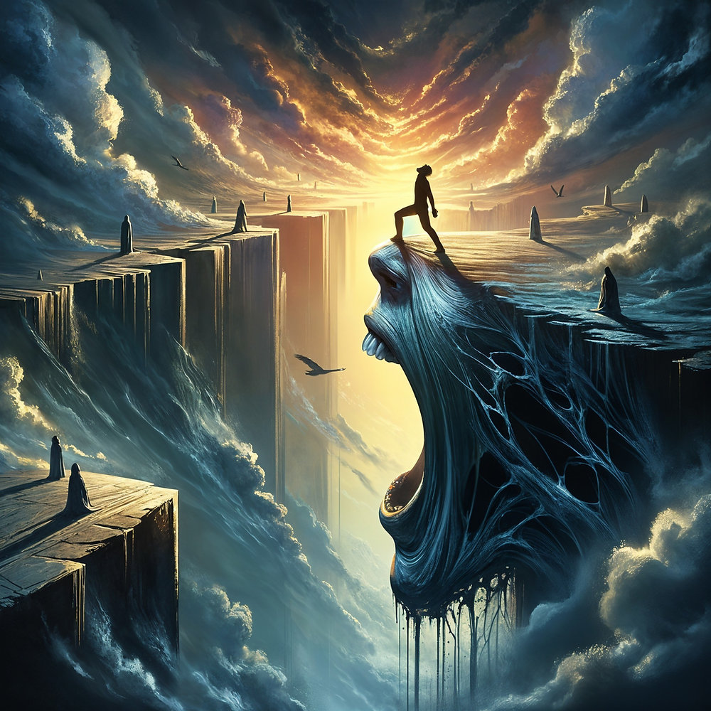 抽象画『Abyss』 What Returns from the Abyss?