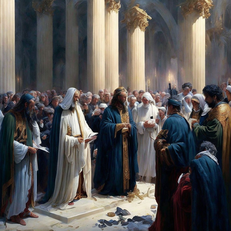 Clergy gathered at a cathedral