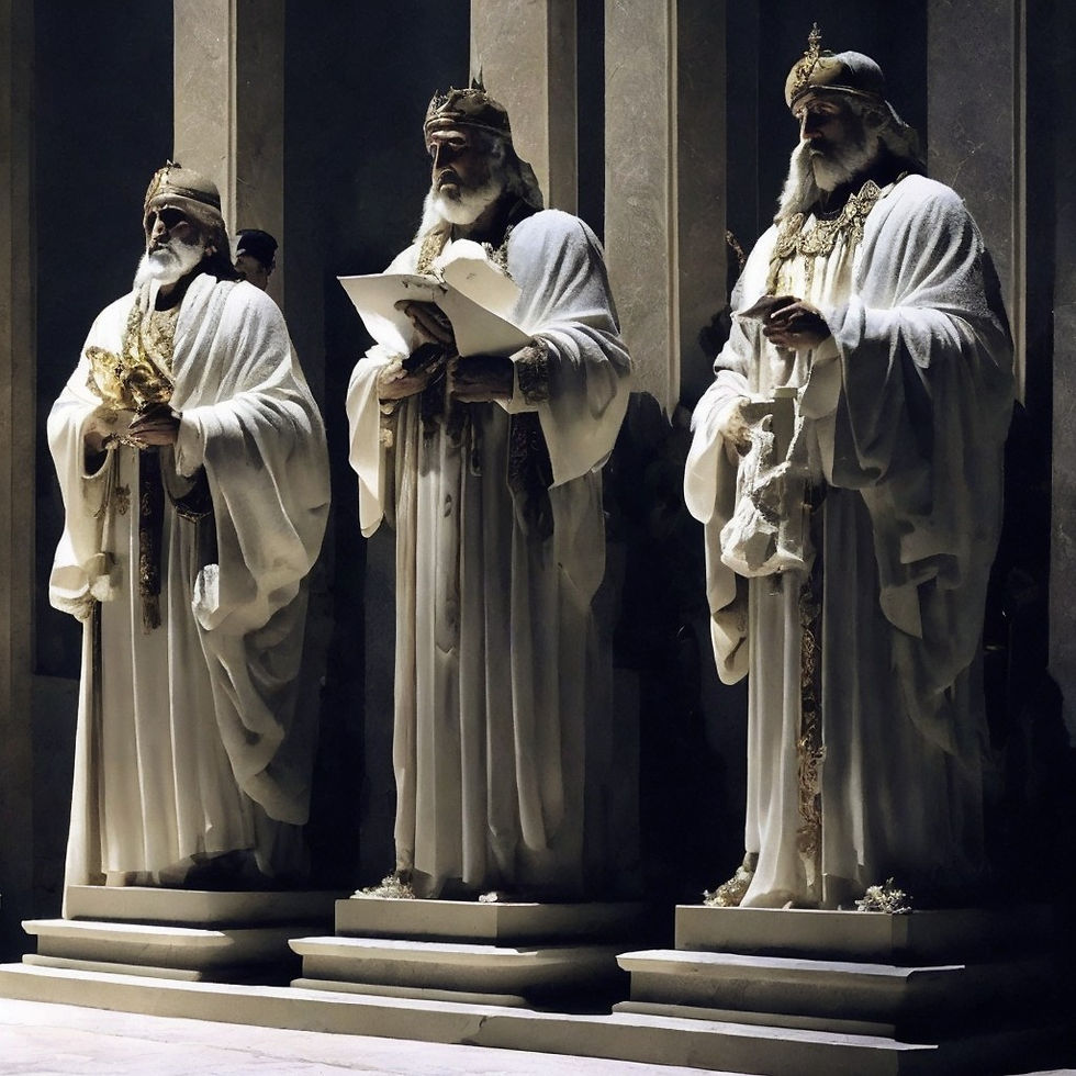 Statues of fallen saints