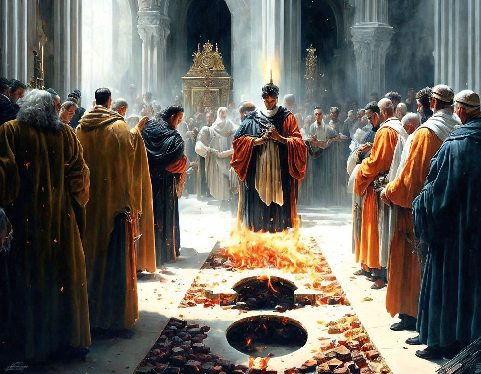 A religious ritual in a cathedral