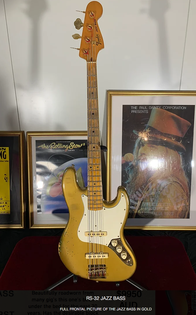 Thumbnail: FENDER JAZZ BASS RARE GOLD 1982