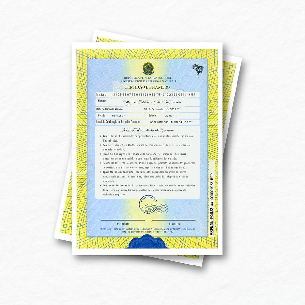 Certidão de Namoro