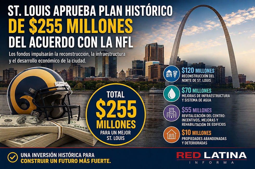 St. Louis aprueba histórico plan de $255 millones del acuerdo con la NFL para reconstruir la ciudad