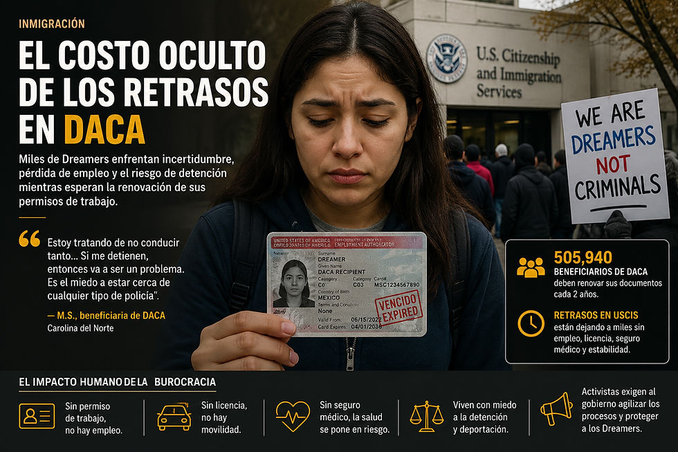 El costo oculto (y humano) de los retrasos en el procesamiento de DACA