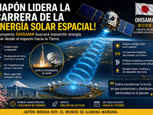 La energía solar espacial podría revolucionar la producción eléctrica global. Japón lidera la carrera con el proyecto OHISAMA para transmitir energía desde el espacio hacia la Tierra.