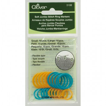 Miniatura: CLOVER SOFT STITCH RING MARKERS
