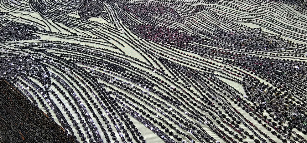 Miniatura: ALLOVER BEADED DESIGN ON TULLE