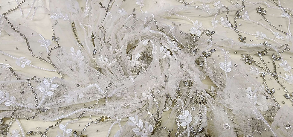 Miniatura: HAND BEADED FABRIC