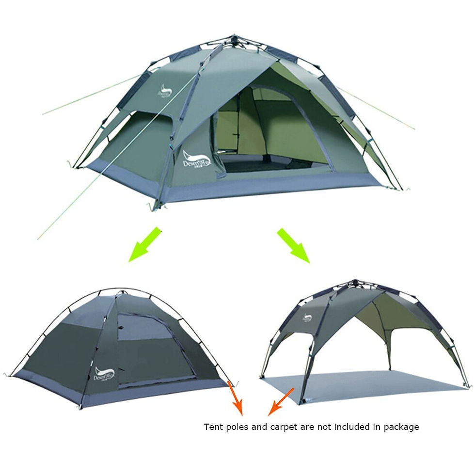 Thumbnail: Desert & Fox - Camping Tent, 3-4 Person Double Layer Instant Setup for Hiking