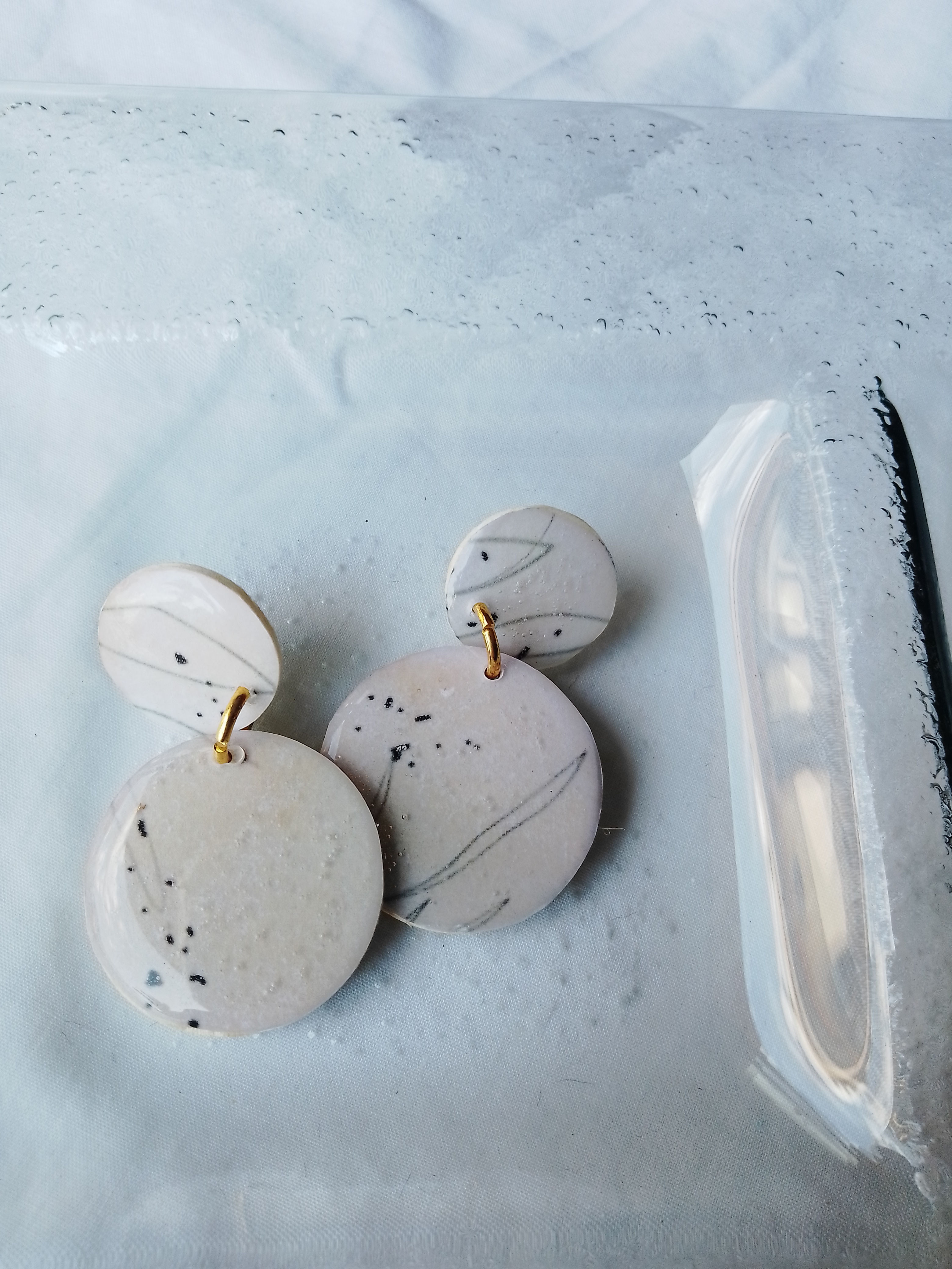 Wooden resin earrings