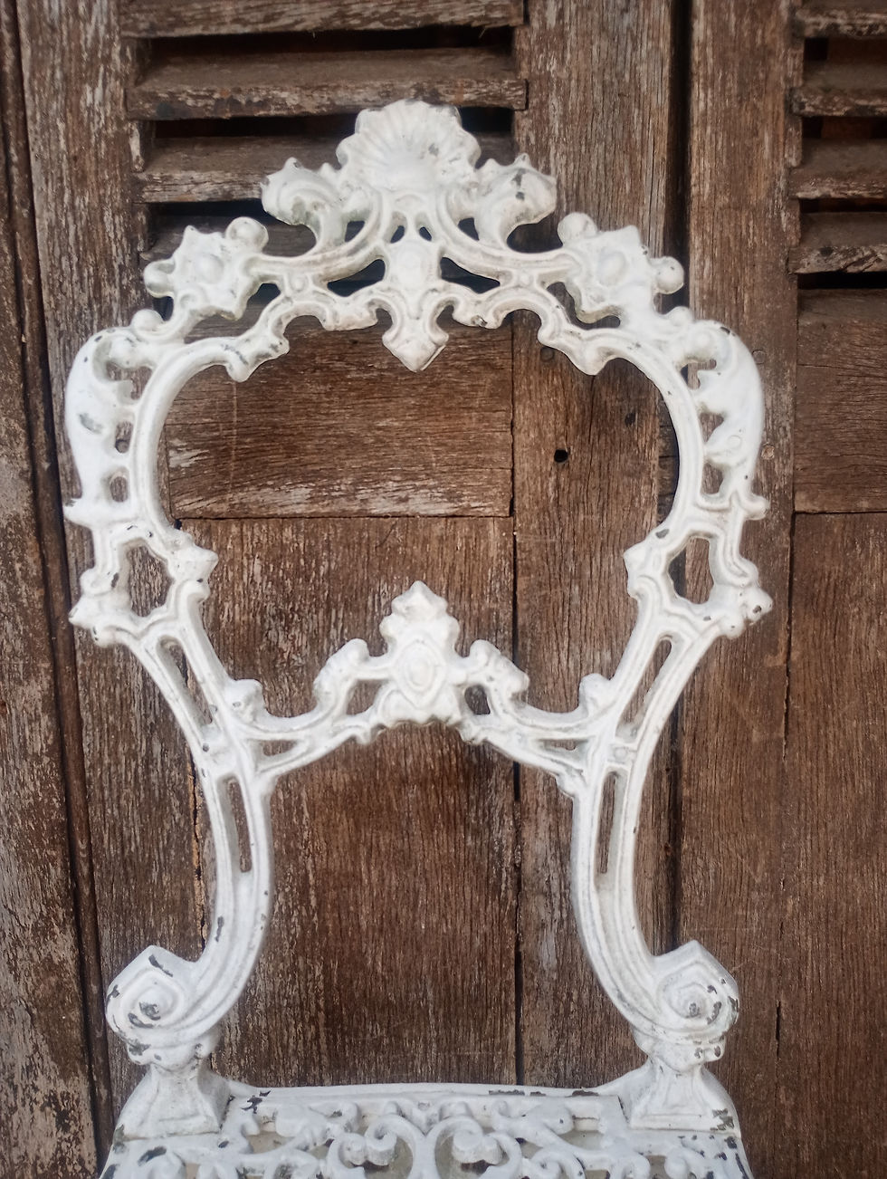 Thumbnail: Vintage white Kentcast, French style cafe / garden chair