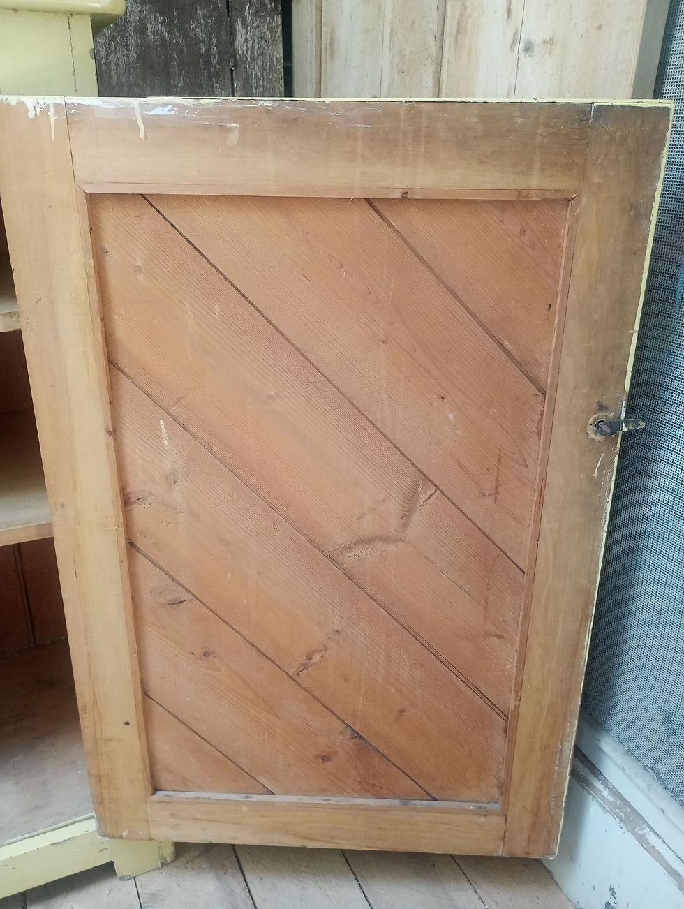 Thumbnail: Antique solid Kauri and Baltic pine linen or pantry, kitchen, bathroom cupboar