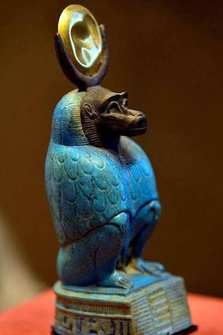 Lord Jewhuti, Neteru of Wisdom, whose animal forms were the sacred ibis and the baboon.