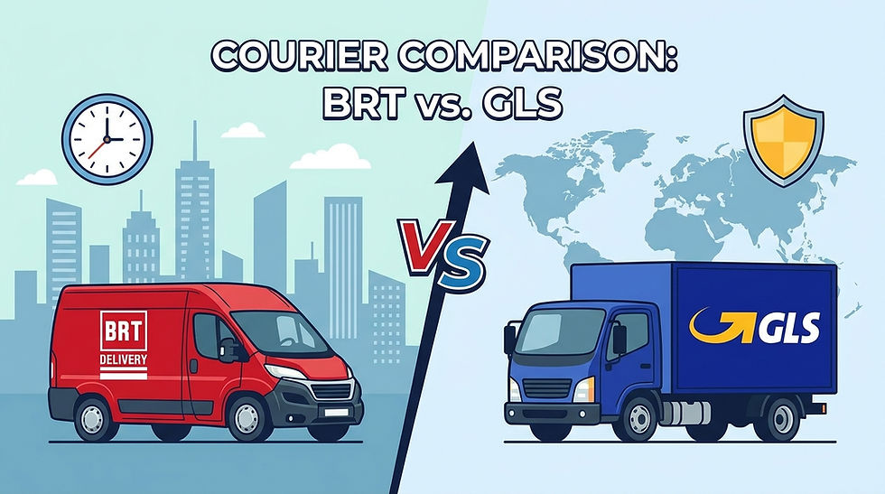 Confronto visuale tra corriere espresso BRT e GLS