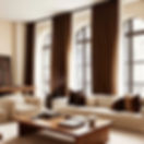 luxe textiles, cream and brown sofa with velvet pillows