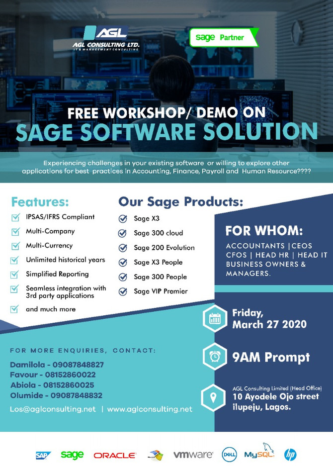 FREE WORKSHOP AND DEMO ON SAGE SOFTWARE SOLUTIONS